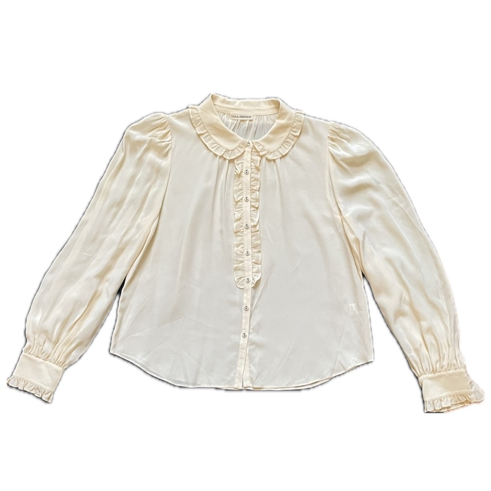 Ulla Johnson Cream Ruffle Blouse - Picture 3 of 7